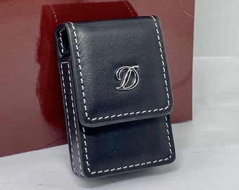 Premium leather case for St. DuPont Paris Vintage gas lighter with belt loop