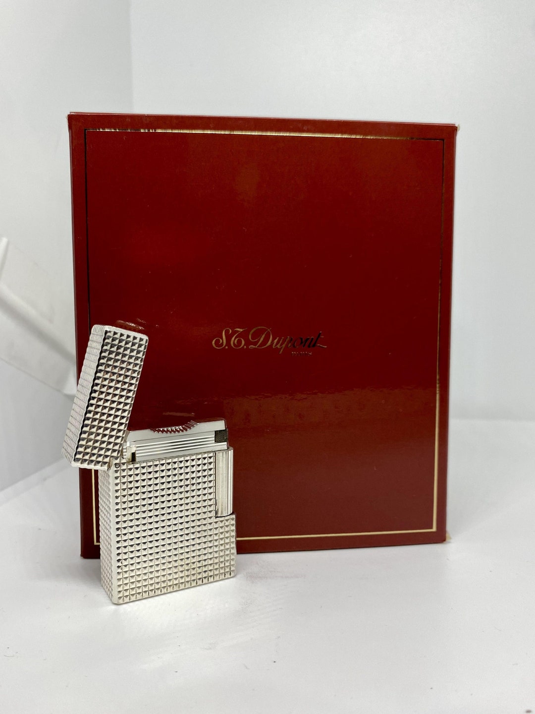 St Dupont Premium Lighter Original Silverplated Vintage, Business Gift France Brand New in