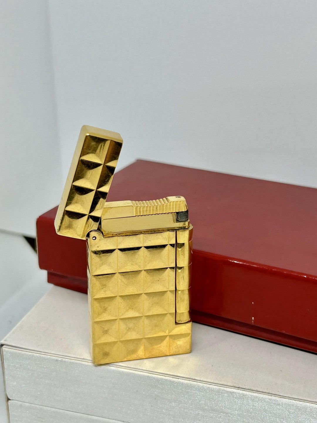 St Dupont Premium Lighter Original Goldplated Vintage Etsy