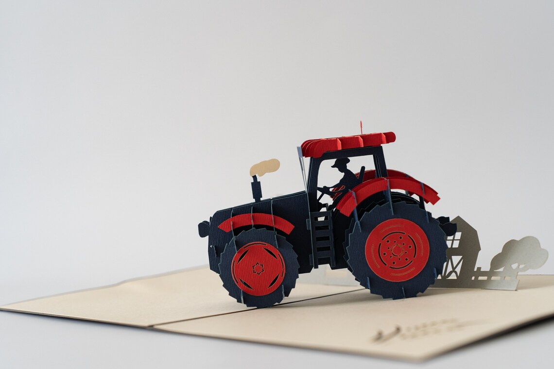 thumbnail image 2 of 3D Tractor Pop Up Greeting Card - Perfect For Father's Day, Birthday & Special Occasions 2 of 12