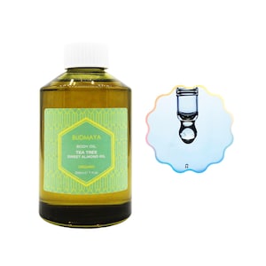 BUDMAYA Bio-Teebaum-Körperöl 200ml-Aromatherapie-Qualität / Massageöle / Badeöle / Körperpflege / Haarpflege / Aromaöle / Duftöle / Badeöle