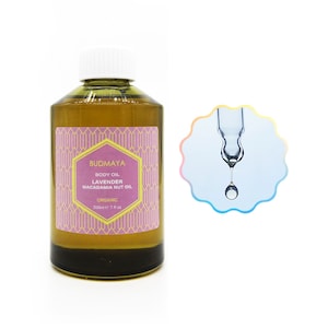 BUDMYA Bio-Lavendel Körperöl - Aromatherapiequalität/Massageöle/Badeöle/Aromaöle/Hautpflege/Körperpflege