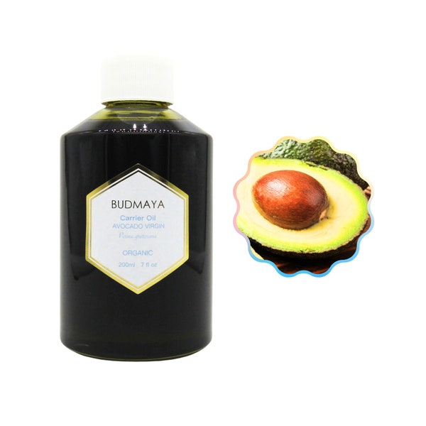 BUDMAYA Organic Avocado Virgin Oil  50ml/200ml - Body oils /Massage oils /Skincare/ Haircare