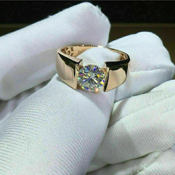 Mens tension diamond best sale ring