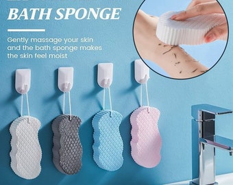 3D Magic exfoliating ultra soft shower brush bath sponge to remove dead skin + 1 free