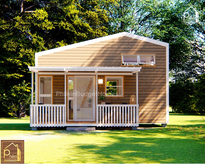 Tiny House Plan With Loft and Porch 247sq.ft, Basic Floor Plan, Layout ...
