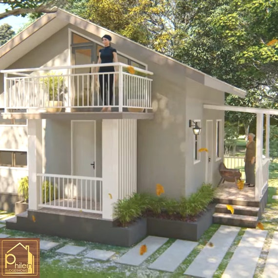 Spacious Small Family House Plan 1 Bedroom and Attic Basic Etsy Canada