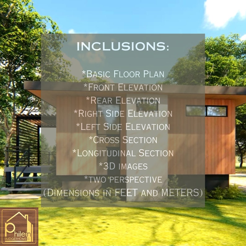 Modern family house design 3 BEDROOMS, 2 Toilet & Bath, porch Layout Kit Basic Floor Plan, Elevation Sections Digital Download image 10