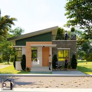 Functioneel huis met 2 slaapkamers 64 m² met dakterras | Plattegrond moderne woning | met hoogteprofielen | Direct downloaden
