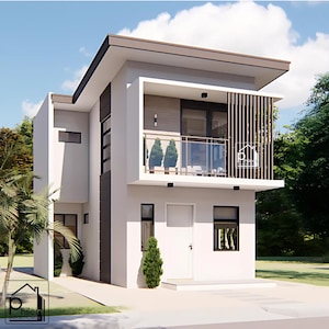 Spacious Small House Design 71 square meter with 3 Bedroom | Floor Plan with Elevation and Sections | Digital Download