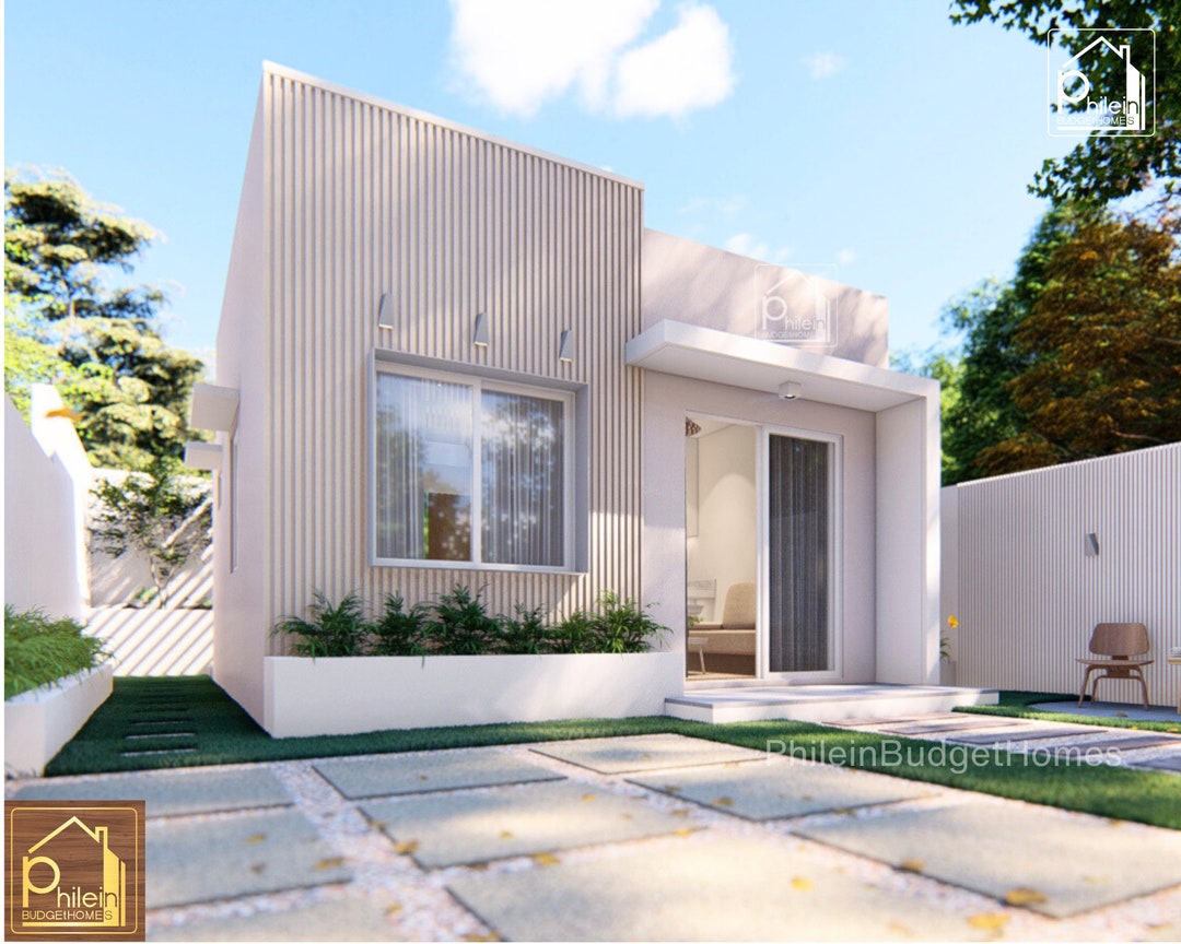 View of Small Modern Minimalist House 27sqm, 1 Bedroom Small House, Floor Plans ...