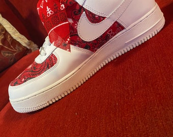 red bandana air force 1s