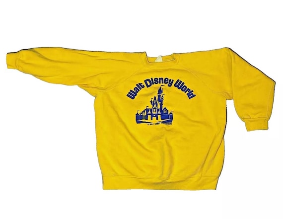 Vintage 70s Walt Disney World Sweatshirt Castle Logo Script