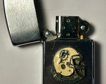 Vintage Dolphins Zippo Lighter with Engraving