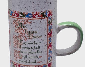 Vintage Sanmryo "An Irish Toast" Ceramic Mug Set