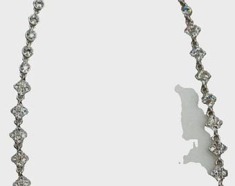 Givenchy Silver Tone Rhinestone Necklace