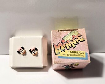 Totally Minnie Mouse Earrings AVON 1988