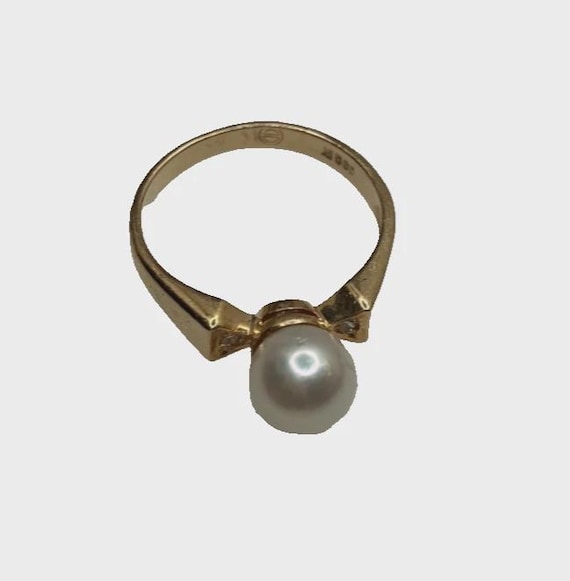 Gold Ring w/ Pearl 585 (14K)