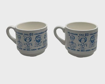 Columbus Hospital Blood Bank Ceramic Mugs ( Set of 2 )