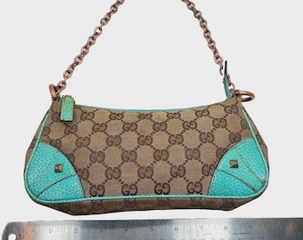 Gucci Monogram Nailhead Pochette Bag