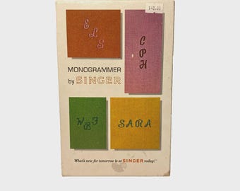Vintage Singer Monogrammer 171256 Slant Needle W/ Box Discs & Instructions