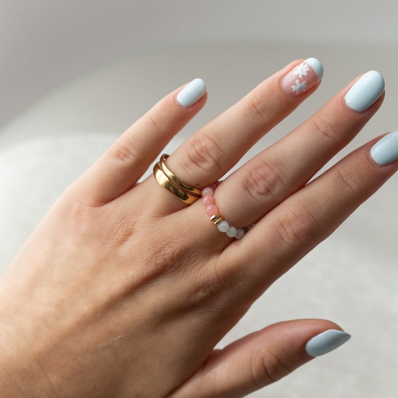 Minimalistischer Ring in Gold oder Silber, größenverstellbar WAVE Bild 6