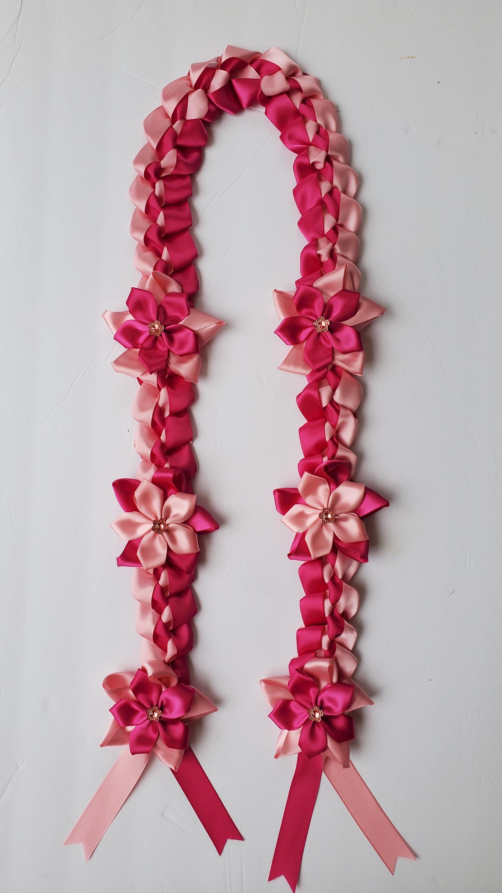 Pink Floral Graduation Lei Necklace with Celebration Medals Amazon.com: Fresh Hawaiian Orchid Lei, Pink Dendrobium  main image 4