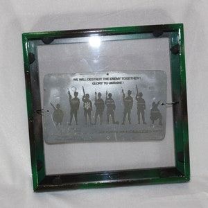 Military art original piece "Thanksgiving to countries from Ukraine 2022" in aluminium frame #9-05 on skin aircraft SUKHOI SU-25SM