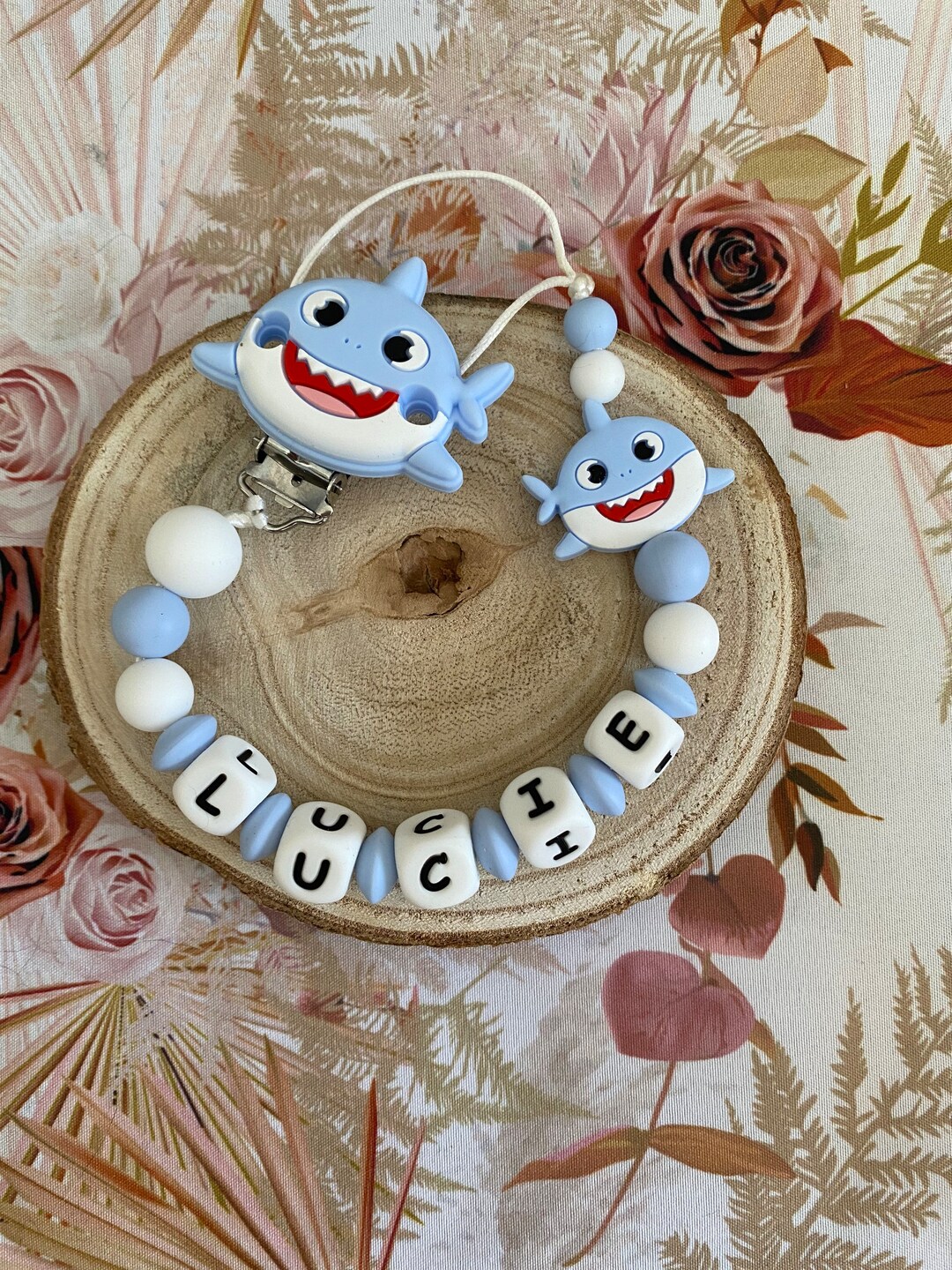 Baby Shark Pacifier Attachment Etsy