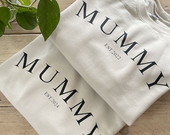 Mummy Sweatshirt or Hoodie, Mum Birthday Gift, Mothers Day Gift, Mama Sweater, Personalised Mum, New Mum, Mum To Be Jumper