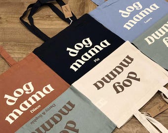 Dog Mama Personalised Organic Cotton Tote Bag