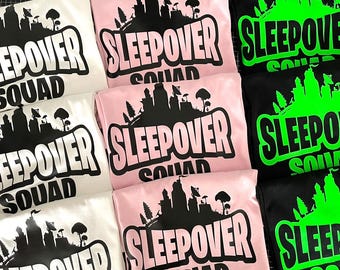 Sleepover Squad Boys Gaming Party T-Shirt & Personalised Back Print
