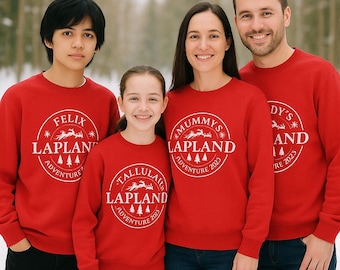 Personalised Lapland 2026 Family Christmas Jumper – Matching Sweatshirts & Hoodies
