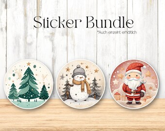 Weihnachtssticker, Aufkleber Weihnachten, Geschenkaufkleber Weihnachten,