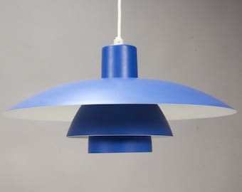 Lampada a sospensione blu PH 4/3! Louis Poulsen degli anni '70