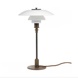 PH 1930s table lamp model &quot;3/2&quot; with opal shades by Poul Henningsen
