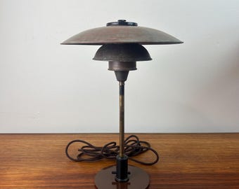 PH 1930 Table Lamp 4/2,75 With Patinated Copper Shades by Poul 