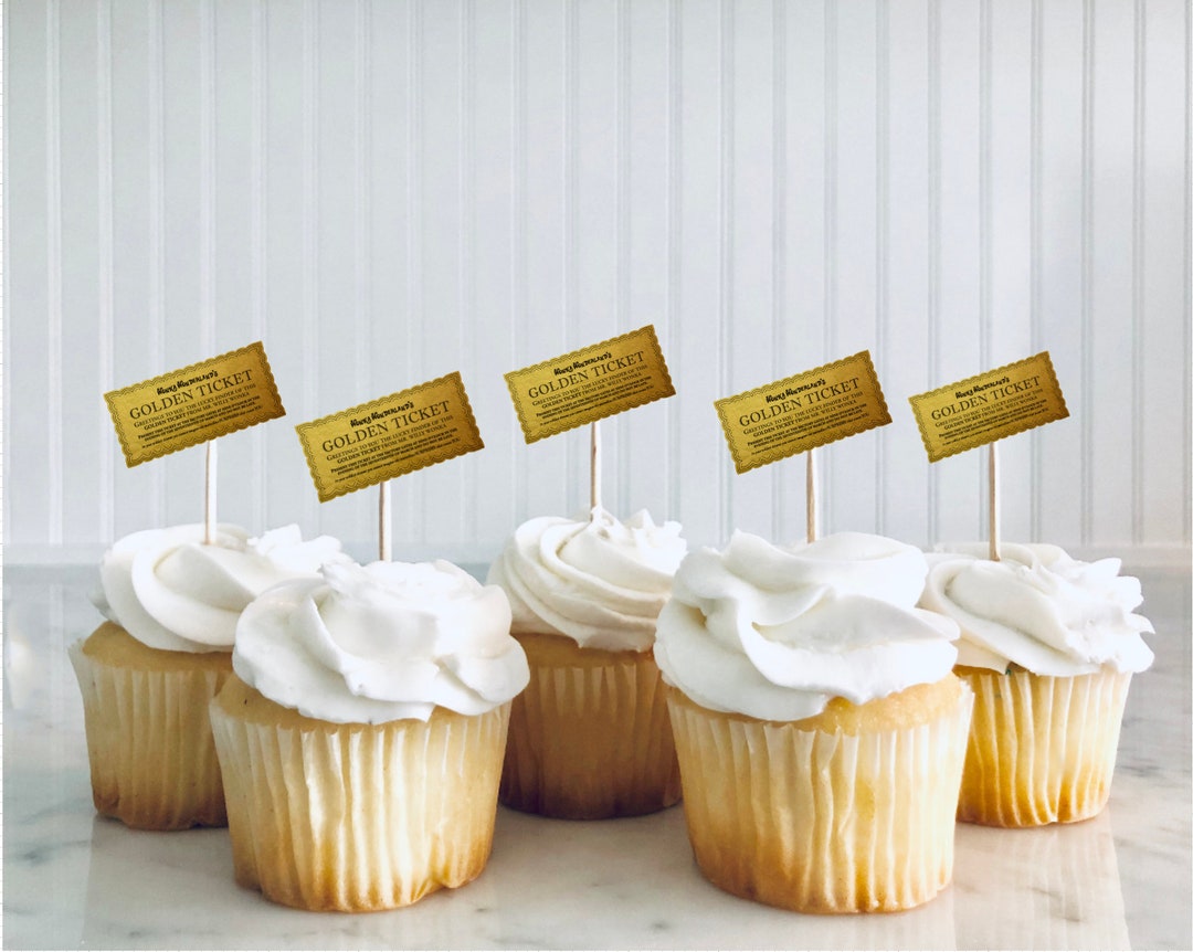 Willy Wonka Cup Cake Toppers - Etsy