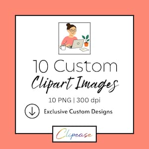 10 benutzerdefinierte PNG Clipart-Bundle | Made to Order Clipart für den persönlichen und kommerziellen Gebrauch | Ihre eigene exklusive Nutzung Bilder