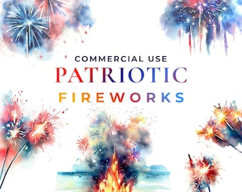 4th of July Clipart | Independence Day PNG Bundle | Commercial Use & DIY