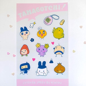 Tamagotchi stickers sheet