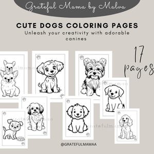 Adorable Dog Coloring Book for Kids – Cute & Fun Digital Download