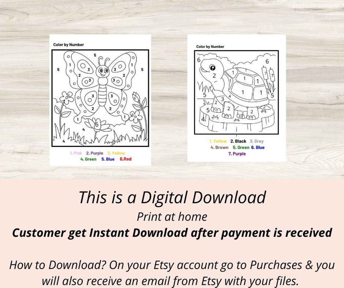 Learn the Colors and Numbers While Coloring. Pre K Worksheets, Color by ...