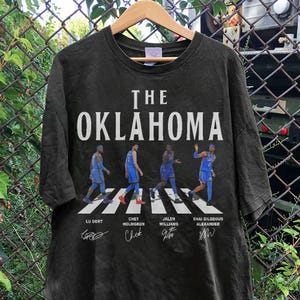 Basketbalshirt Oklahoma Walking Signatures, Shai Gilgeous-Alexander Jalen Williams Chet Holmgren Lu Dort, cadeau voor basketbalfan, Unisex