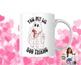 Valentijnsdag koffiemok | Boo Thang-beker | Bekers De Dag van de liefde| V-day Funny Cup| Aangepaste beker | Gepersonaliseerde mokken| 2023 Uniek