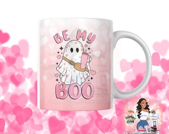 Valentijnsdag koffiemok | Boo Thang-beker | Bekers De Dag van de liefde| Vday grappige beker| Aangepaste beker | Gepersonaliseerde mokken| 2023 Uniek | Roze harten