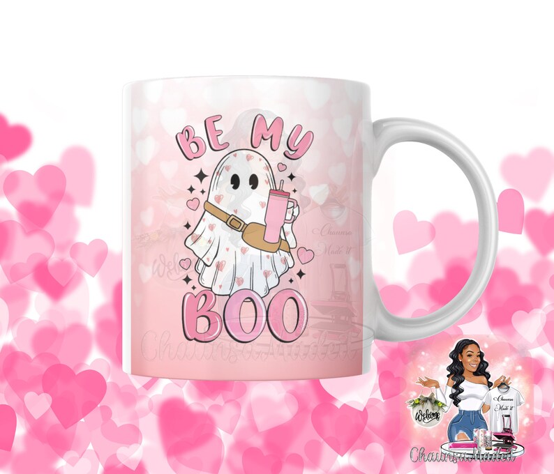 Valentine's Day Coffee Mug Boo Thang Cup Coffee Mug Love Day Vday Funny Cup Custom Cup Custom Mugs 2023 Unique Pink Hearts image 1