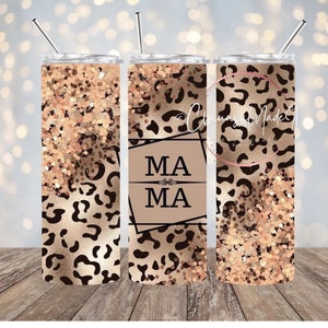 Mama Custom Cup | Custom 20 oz Tumbler| Mama | Gold | Cheetah| Mama Design| Tumbler