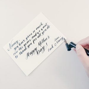 Calligraphy Personalised Card