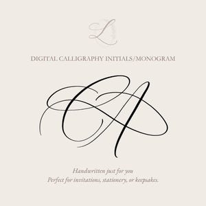 Custom Digital Calligraphy Initials/Monogram